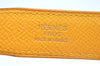 Authentic HERMES Leather Belt Reversible Size 65cm 25.6" Black Yellow 5995J