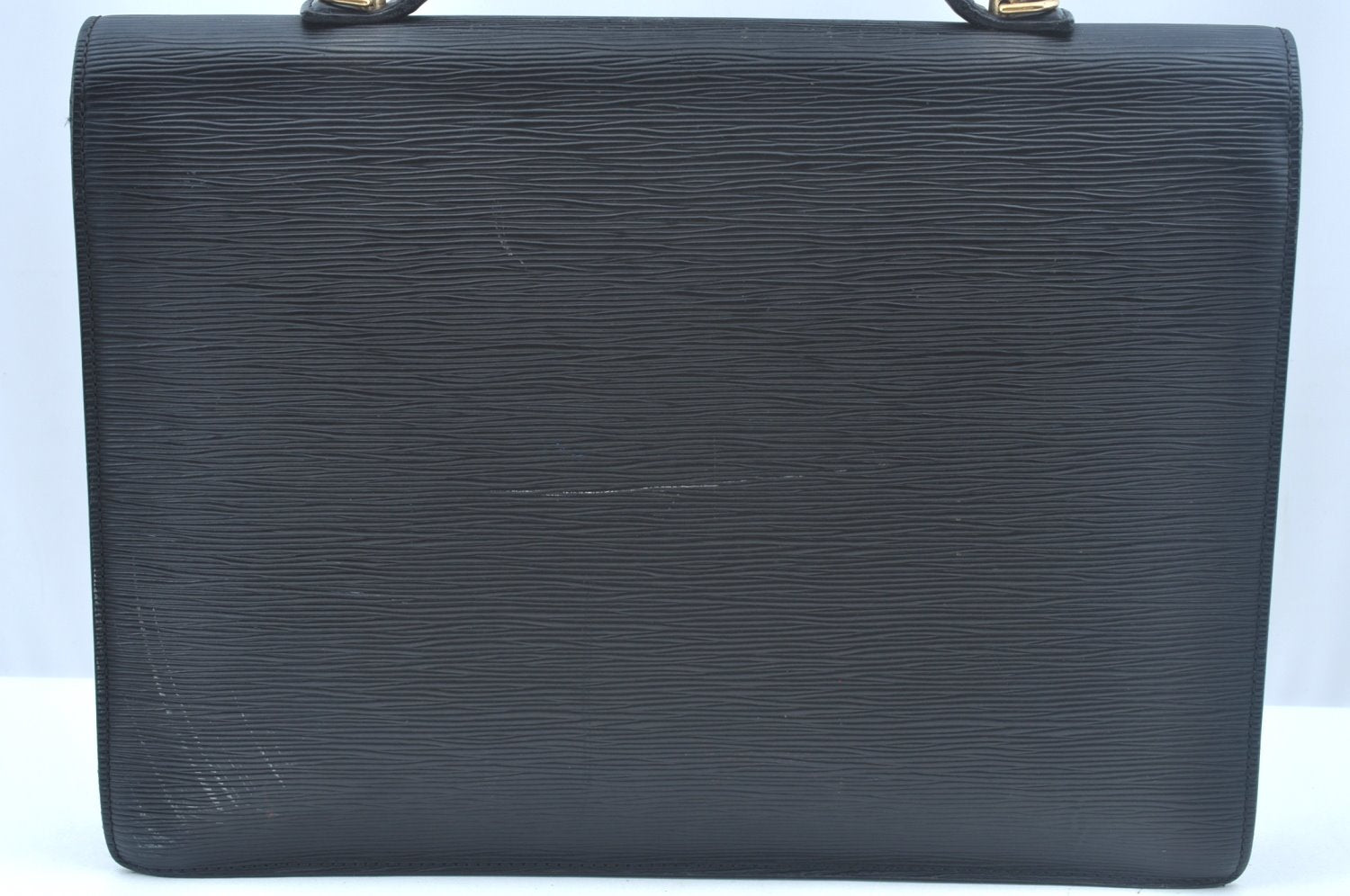 Auth Louis Vuitton Epi Porte Documents Bandouliere Briefcase M54462 Black 5996I