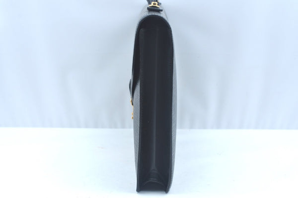 Auth Louis Vuitton Epi Porte Documents Bandouliere Briefcase M54462 Black 5996I