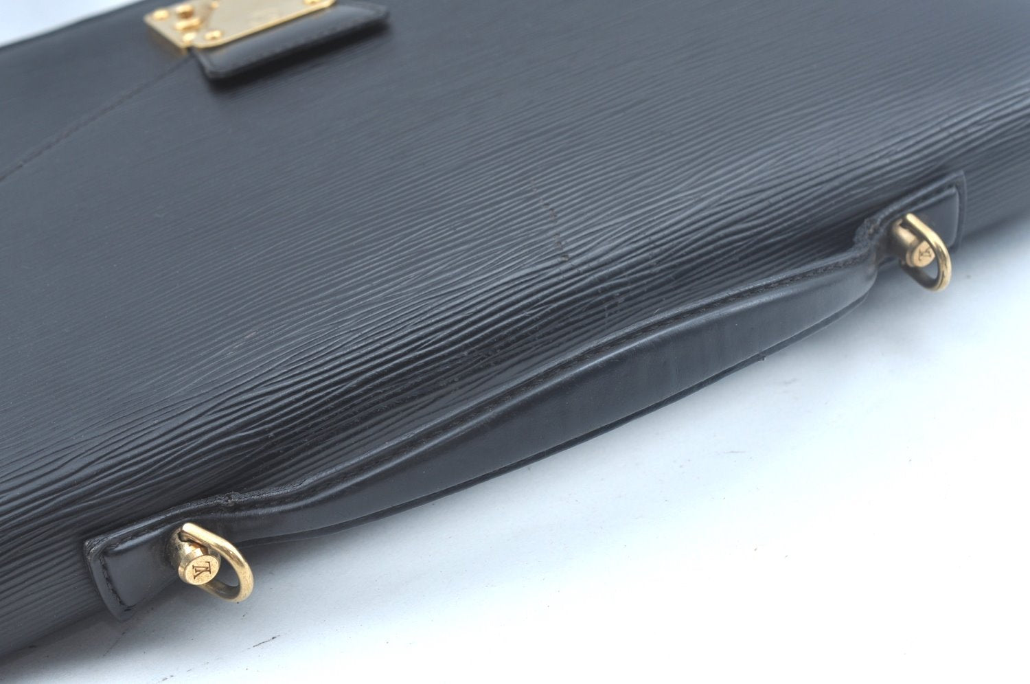Auth Louis Vuitton Epi Porte Documents Bandouliere Briefcase M54462 Black 5996I