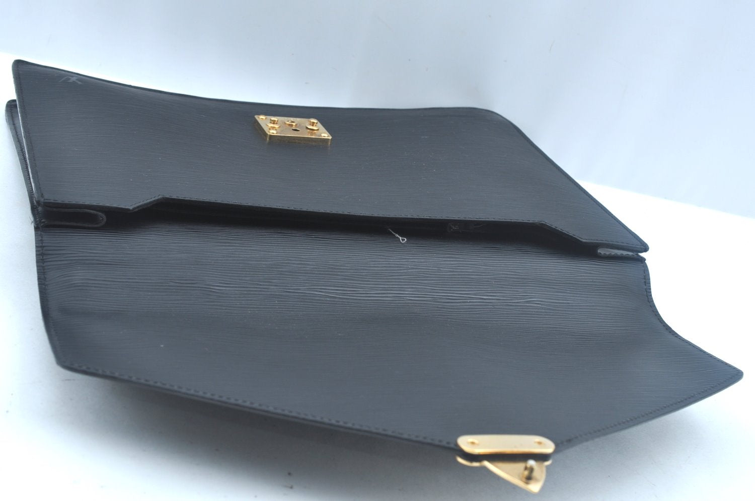 Auth Louis Vuitton Epi Porte Documents Bandouliere Briefcase M54462 Black 5996I