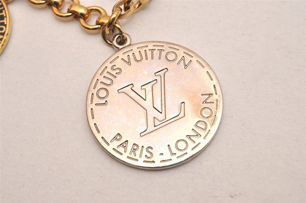 Authentic Louis Vuitton Porte Cles Chaine T&B Bag Charm Gold 60071 LV Box 5996J