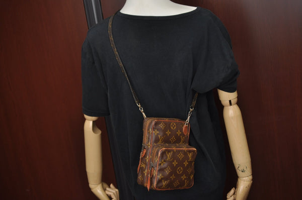 Authentic Louis Vuitton Monogram Amazone Shoulder Cross Body Bag Old Model 5997H