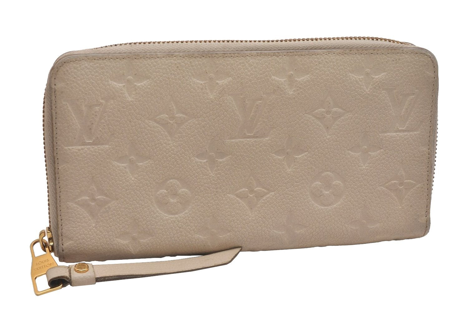 Louis Vuitton Monogram Empreinte Portefeuille Secret Long Wallet White LV 5998J