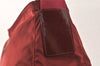 Authentic PRADA Nylon Tessuto Leather Shoulder Cross Body Bag Bordeaux 5998K