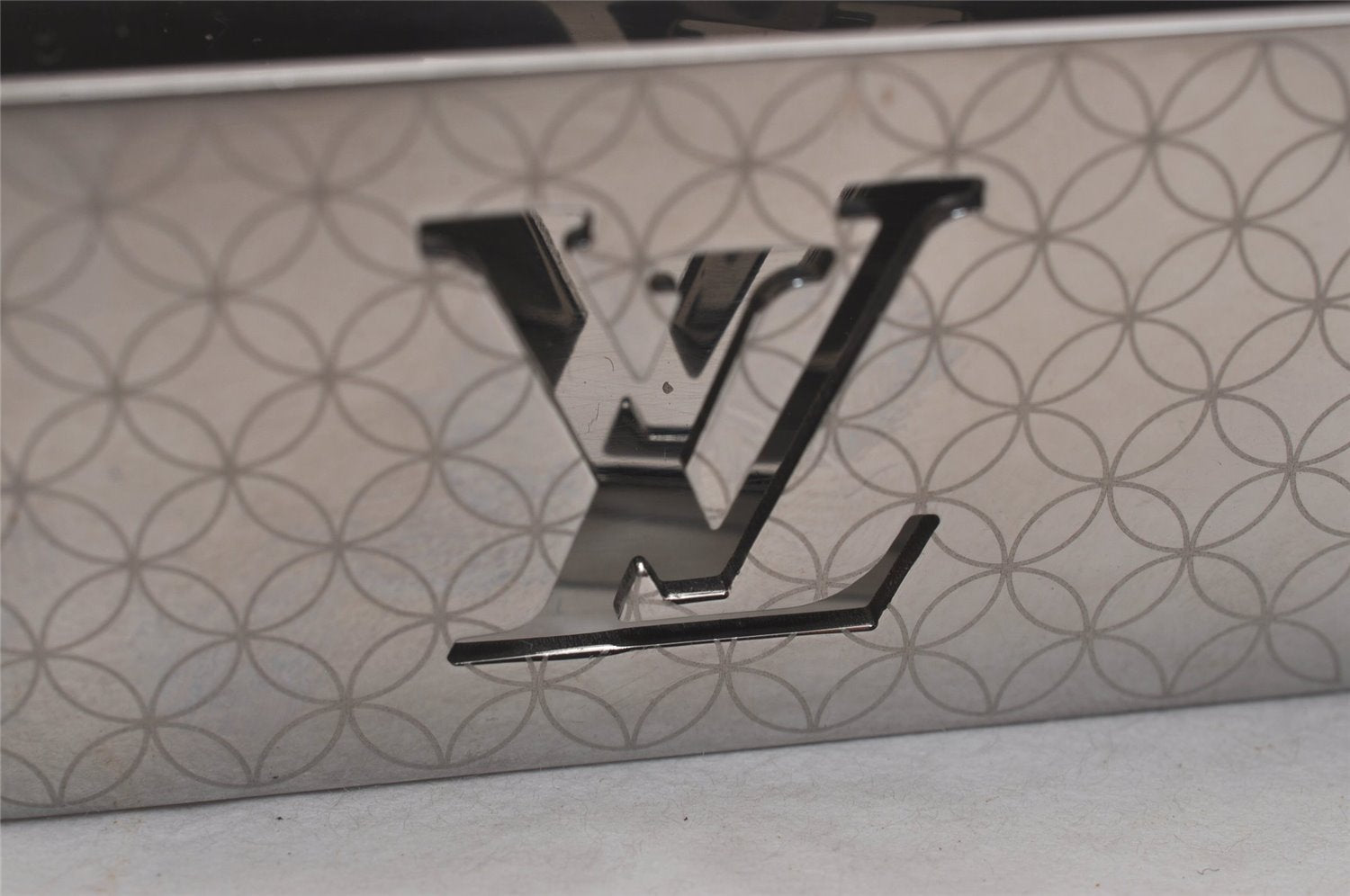 Auth Louis Vuitton Pince Bie Champs Elysees Money Clip Silver M65041 LV 5999J