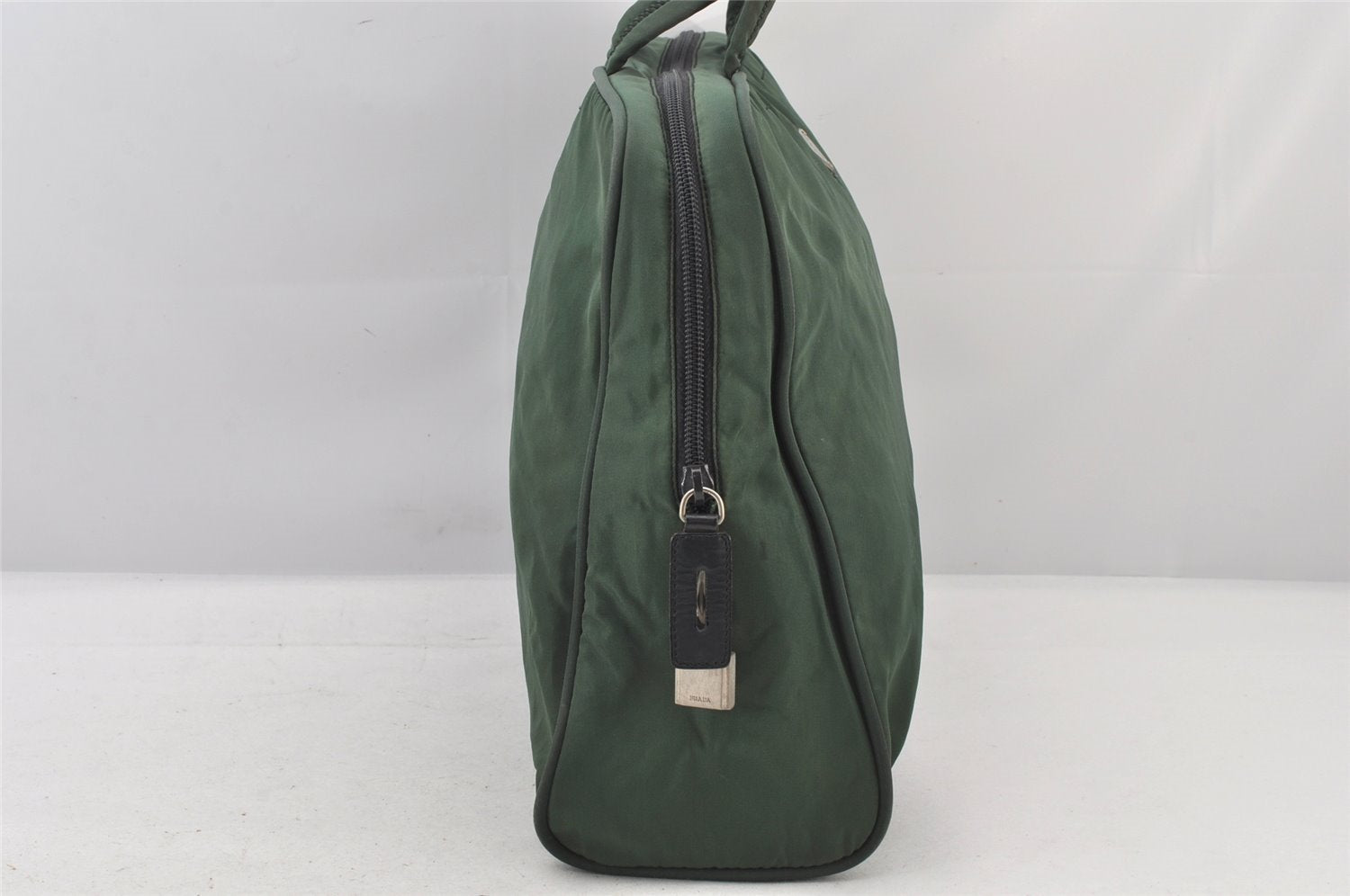 Authentic PRADA Nylon Tessuto Leather Shoulder Hand Bag Purse Green 5999K