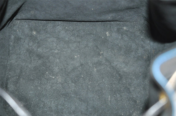 Authentic Louis Vuitton Epi Petit Noe Bi-color Blue x Black Drawstring Bag 6001I