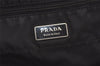 Authentic PRADA Vintage Nylon Tessuto Leather Shoulder Tote Bag Black 6001K