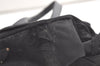 Authentic PRADA Vintage Nylon Tessuto Leather Shoulder Tote Bag Black 6001K