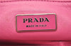 Authentic PRADA Vintage Leather Chain Shoulder Hand Bag Black 6002K