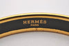 Authentic HERMES Vintage Email PM Bangle Gold Black 6003J