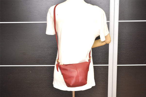 Authentic OLD COACH Vintage Shoulder Cross Body Bag Purse Leather 4130 Red 6004K