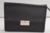 Authentic GUCCI Vintage Clutch Hand Bag Purse Nylon Leather Black 6006K