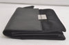 Authentic GUCCI Vintage Clutch Hand Bag Purse Nylon Leather Black 6006K