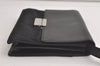 Authentic GUCCI Vintage Clutch Hand Bag Purse Nylon Leather Black 6006K