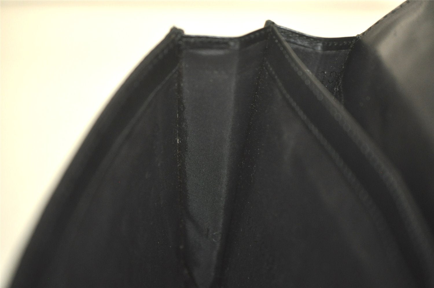 Authentic GUCCI Vintage Clutch Hand Bag Purse Nylon Leather Black 6006K