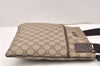 Authentic GUCCI Shoulder Cross Body Bag Purse GG PVC Leather 141626 Brown 6009K