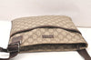 Authentic GUCCI Shoulder Cross Body Bag Purse GG PVC Leather 141626 Brown 6009K