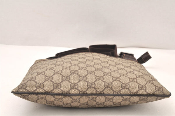 Authentic GUCCI Shoulder Cross Body Bag Purse GG PVC Leather 141626 Brown 6009K