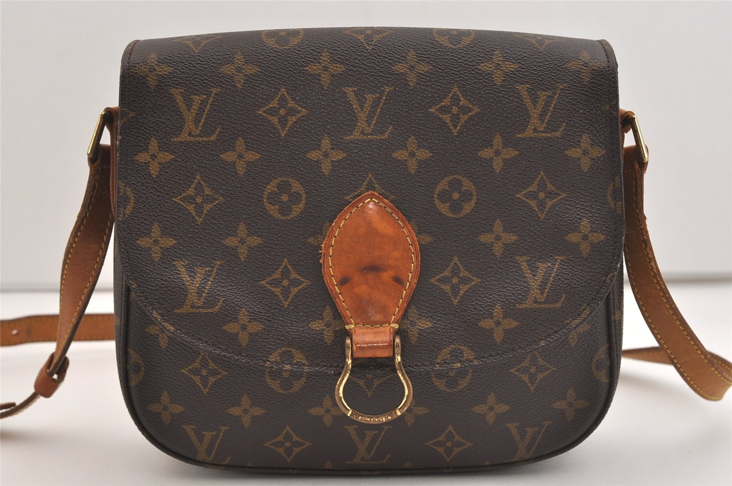 Authentic Louis Vuitton Monogram Saint Cloud GM M51242 Shoulder Cross Bag 6010J