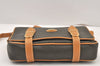 Authentic GUCCI Vintage Shoulder Cross Bag Purse Leather Brown Khaki 6010K