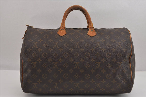 Authentic Louis Vuitton Monogram Speedy 40 Hand Boston Bag M41522 LV 6011J