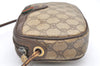 Authentic GUCCI Web Sherry Line Shoulder Bag GG PVC Leather Brown Junk 6012K