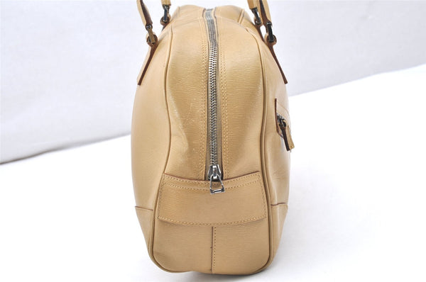 Authentic GUCCI Vintage Shoulder Hand Bag Purse Leather 0021115 Beige 6013K