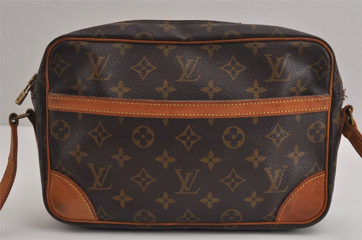 Authentic Louis Vuitton Monogram Trocadero 27 Shoulder Cross Bag M51274 LV 6015J