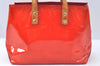 Authentic Louis Vuitton Vernis Reade PM Hand Bag Red M91088 LV 6016J