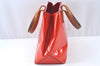 Authentic Louis Vuitton Vernis Reade PM Hand Bag Red M91088 LV 6016J