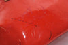 Authentic Louis Vuitton Vernis Reade PM Hand Bag Red M91088 LV 6016J