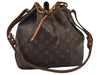 Authentic Louis Vuitton Monogram Petit Noe M42226 Shoulder Drawstring Bag 6017J