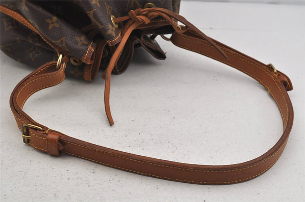 Authentic Louis Vuitton Monogram Petit Noe M42226 Shoulder Drawstring Bag 6017J