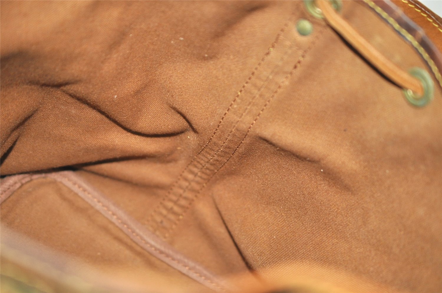 Authentic Louis Vuitton Monogram Petit Noe M42226 Shoulder Drawstring Bag 6017J