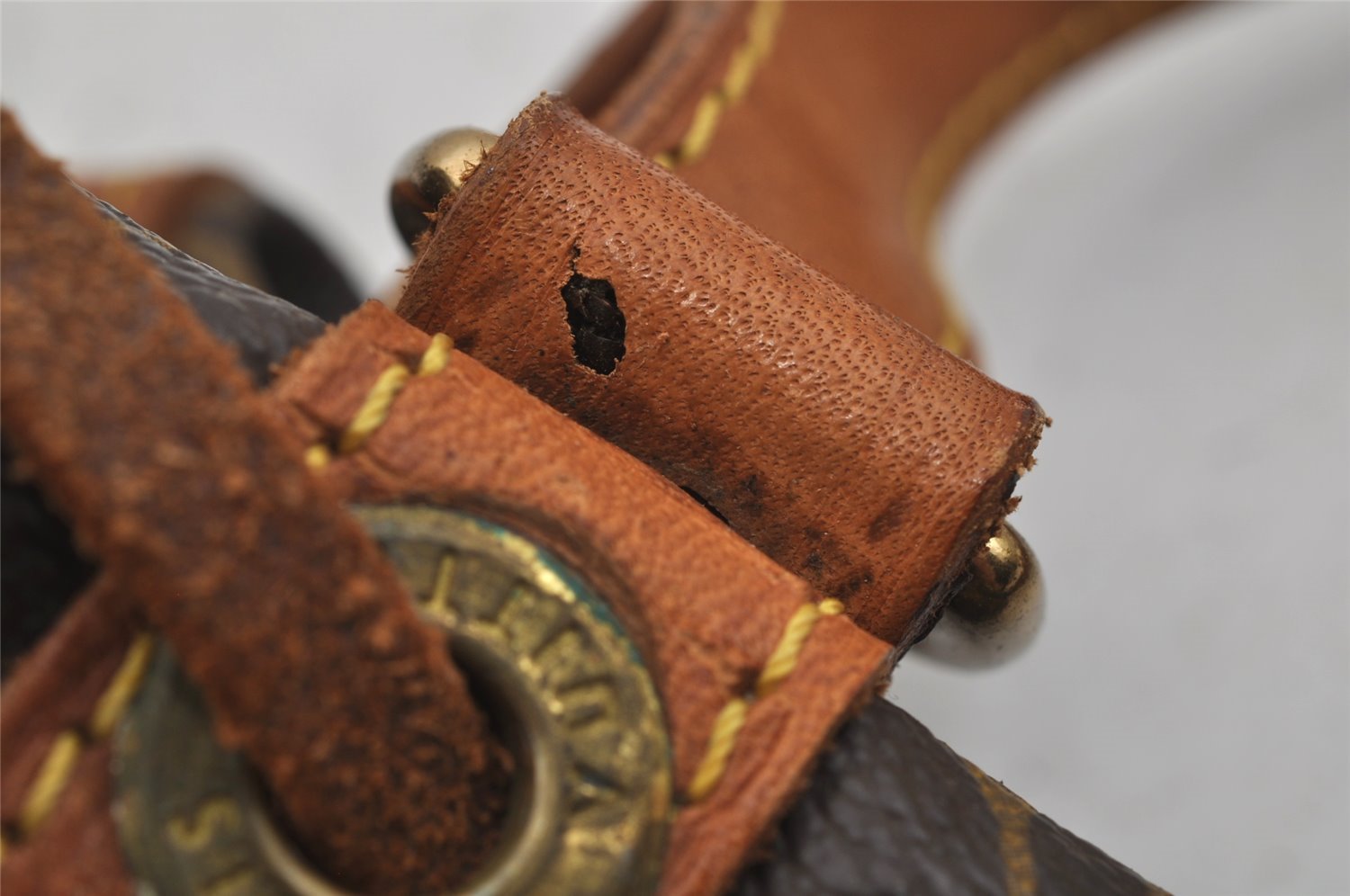 Authentic Louis Vuitton Monogram Petit Noe M42226 Shoulder Drawstring Bag 6017J