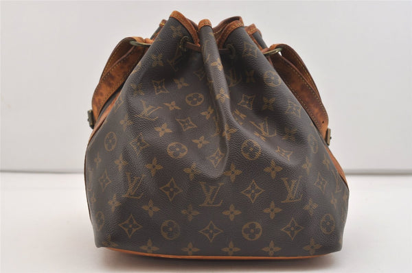 Authentic Louis Vuitton Monogram Petit Noe M42226 Shoulder Drawstring Bag 6019J
