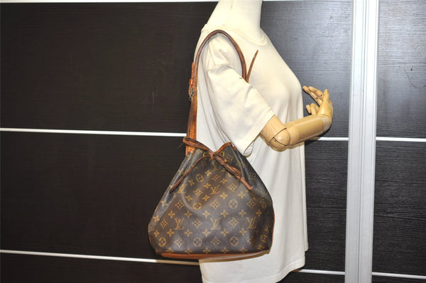 Authentic Louis Vuitton Monogram Petit Noe M42226 Shoulder Drawstring Bag 6019J