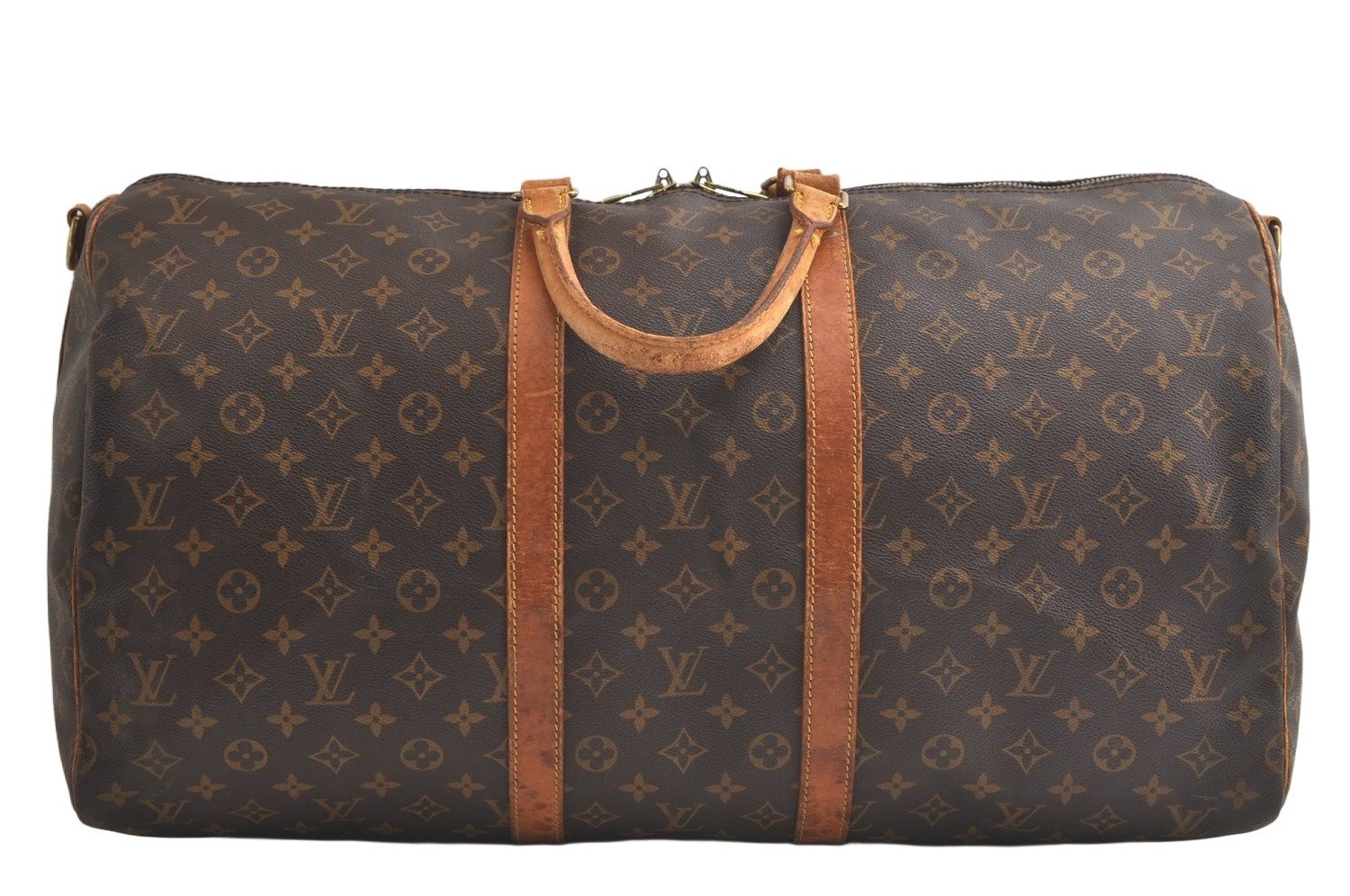 Authentic Louis Vuitton Monogram Keepall Bandouliere 55 M41414 Boston Bag 6019K