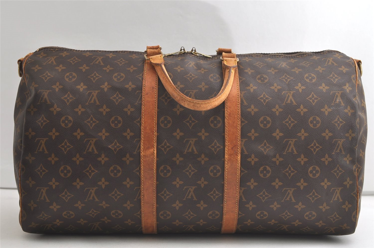 Authentic Louis Vuitton Monogram Keepall Bandouliere 55 M41414 Boston Bag 6019K