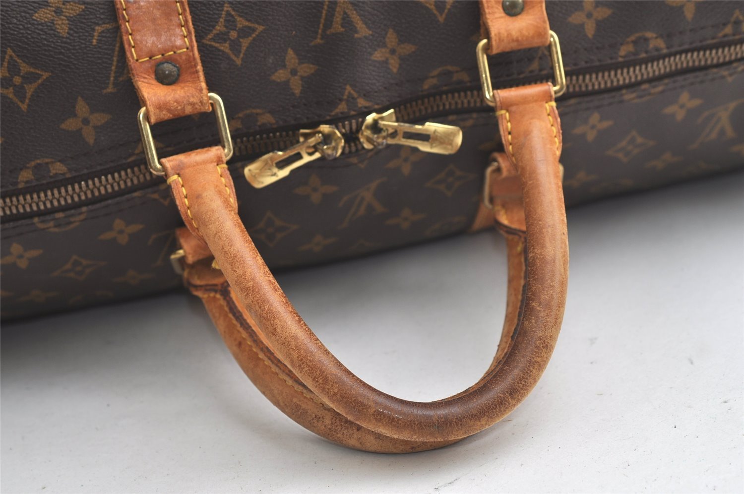 Authentic Louis Vuitton Monogram Keepall Bandouliere 55 M41414 Boston Bag 6019K