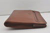 Authentic Burberrys Vintage Leather Business Clutch Documents Case Brown 6020I