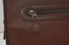 Authentic Burberrys Vintage Leather Business Clutch Documents Case Brown 6020I