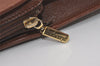 Authentic Burberrys Vintage Leather Business Clutch Documents Case Brown 6020I