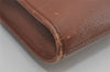 Authentic Burberrys Vintage Leather Business Clutch Documents Case Brown 6020I