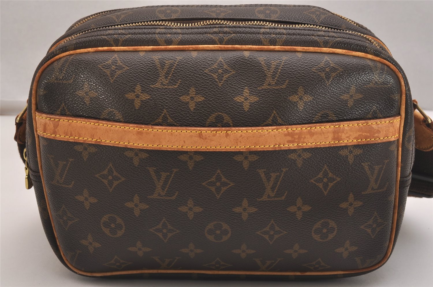 Authentic Louis Vuitton Monogram Reporter PM Shoulder Cross Bag M45254 LV 6020J