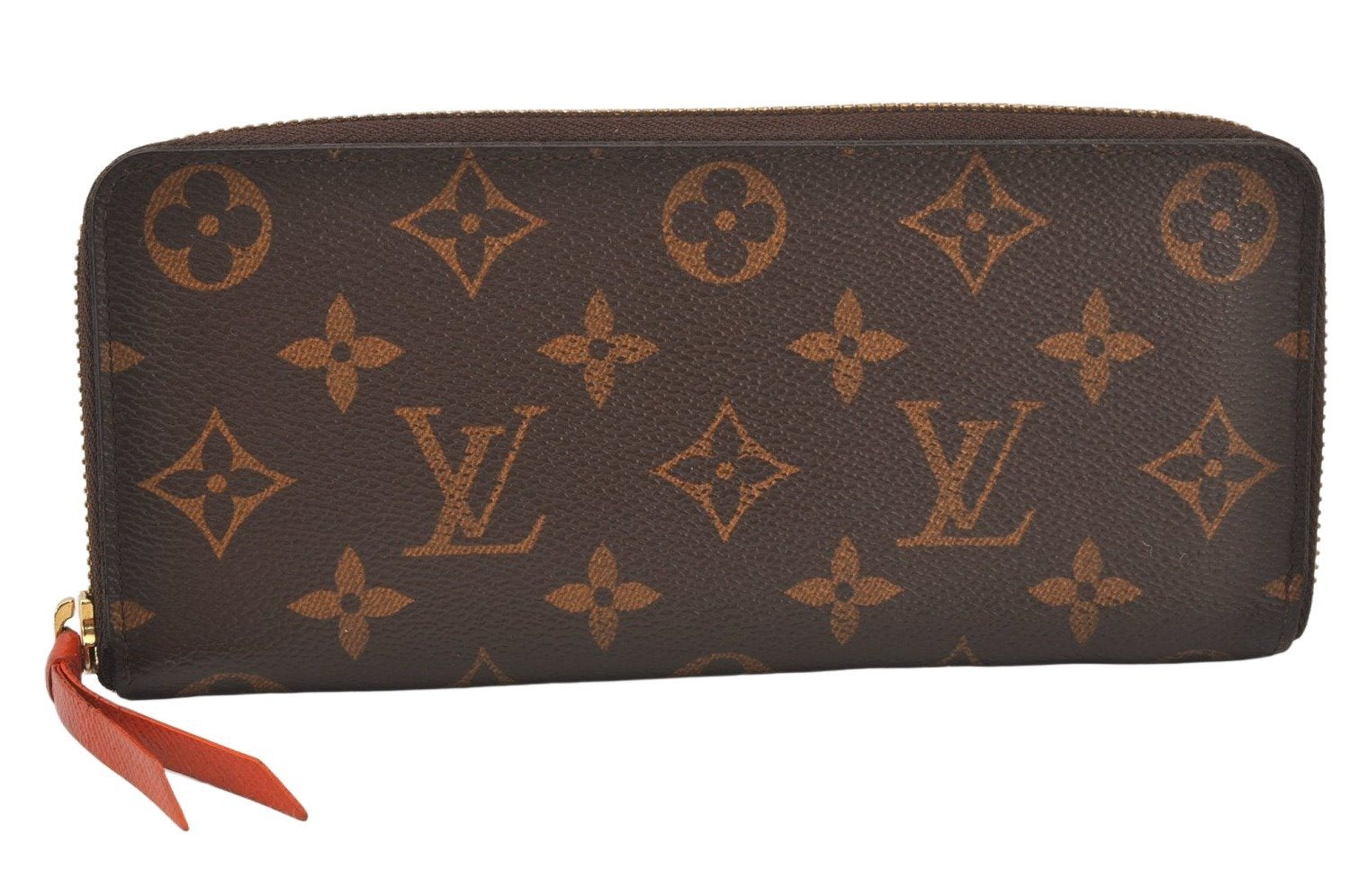 Authentic Louis Vuitton Monogram Portefeuille Clemence Wallet M60743 LV 6021K