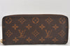 Authentic Louis Vuitton Monogram Portefeuille Clemence Wallet M60743 LV 6021K