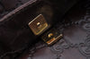 Authentic GUCCI Vintage Guccissima Tote Hand Bag GG Leather 145994 Brown 6022I